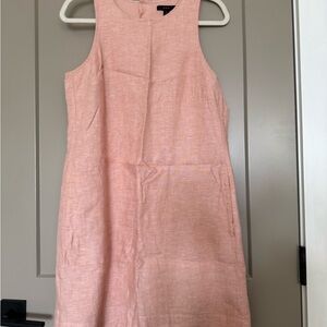 J.Crew 100% Linen Back button Shift Dress